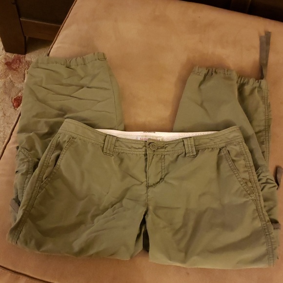 Tommy Jeans Army Green Cropped Pants - Picture 2 of 4